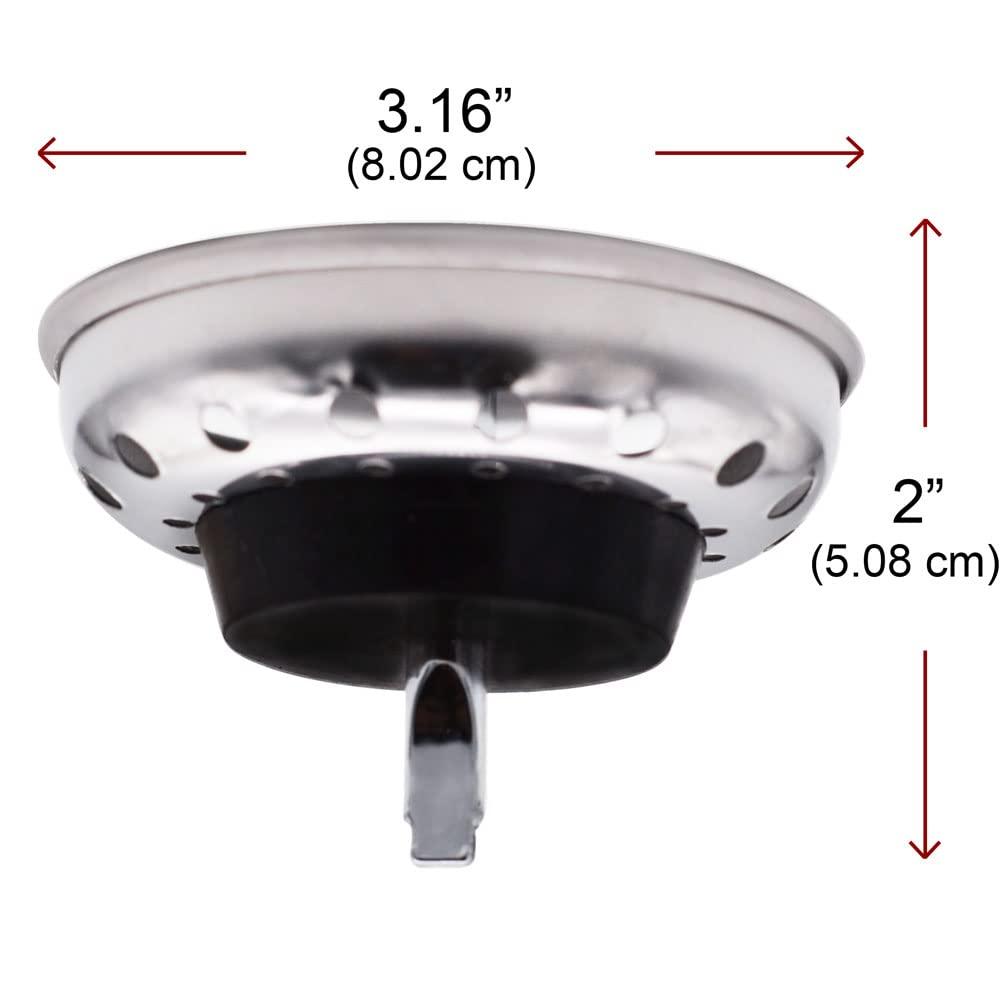 Stainless Steel Post Style Kitchen Sink Basket Drain Strainer