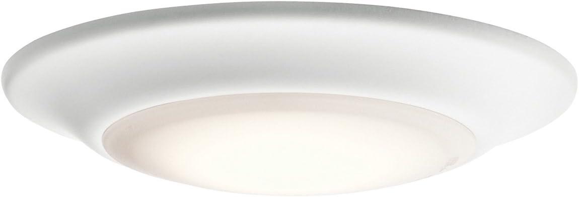 White Glass LED Indoor/Outdoor Flush Mount Ceiling Light