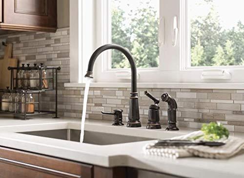 Moen Edison Mediterranean Bronze Single Handle Deck-mount Kitchen Faucet (Soap Dispenser Included) ( Side Sprayer Included )
