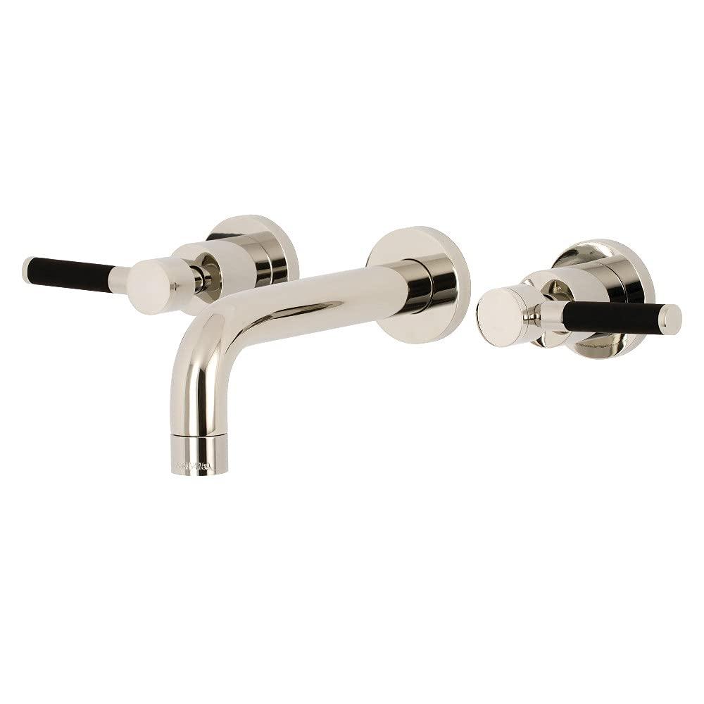 Kingston Brass Kaiser Two-Handle 3-Hole Wall Mount Bathroom Faucet
