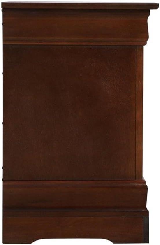 Glory Furniture Louis Phillipe 2 Drawer Nightstand in Cappuccino