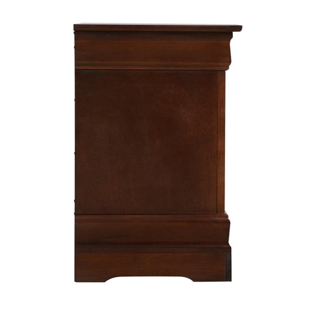 Glory Furniture Louis Phillipe 2 Drawer Nightstand in Cappuccino