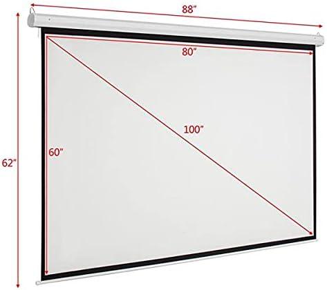 Zimtown 4:3 Electric Projector, 100"