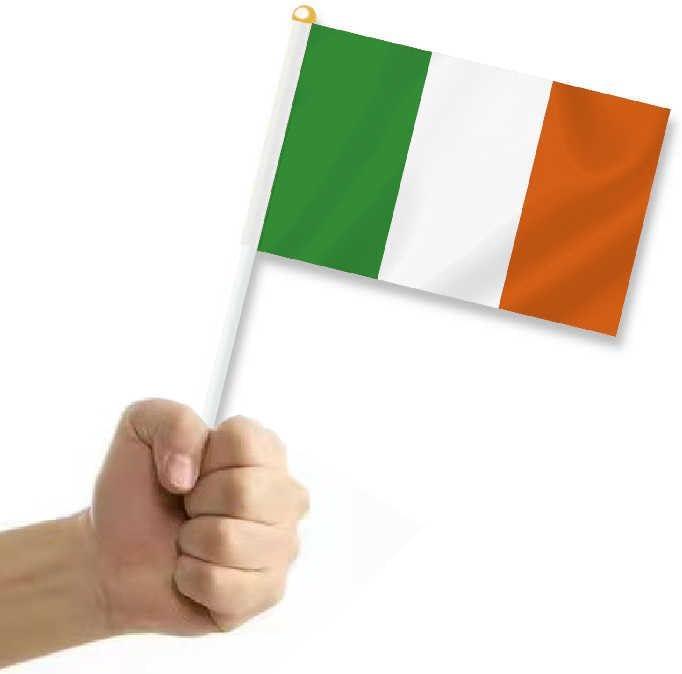 25 PCS Ireland Handheld Small Flag, Irish Hand held Mini Decor Decoration Banner