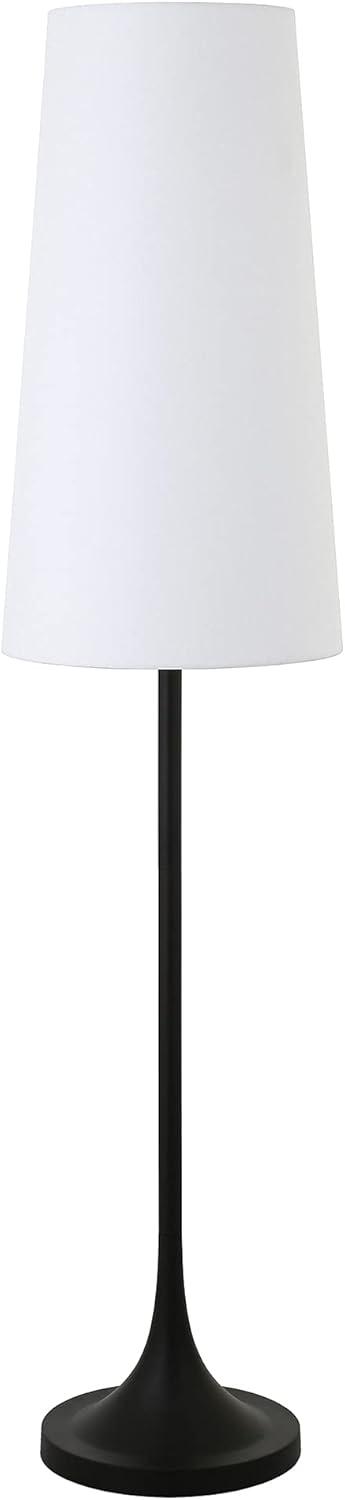 Yana 60" Smart Voice-Controlled Floor Lamp in Brushed Bronze with Off-White Shade