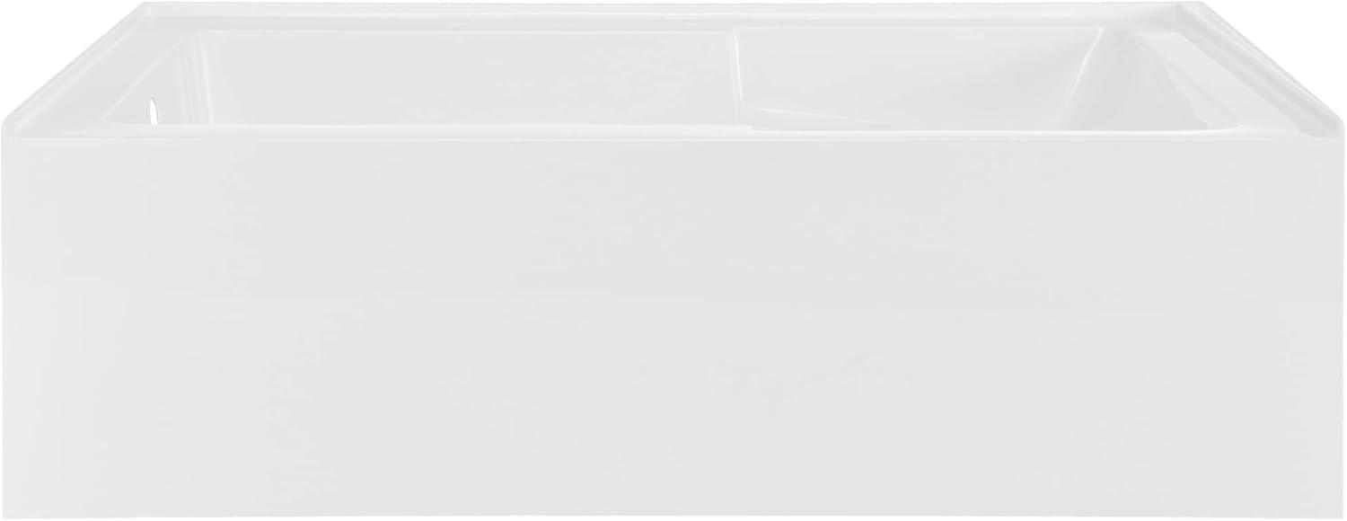 Voltaire 72" x 36" Left-Hand Drain Alcove Bathtub with Apron and Armrest