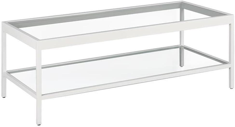 Evelyn&Zoe Alexis 45" Wide Rectangular Coffee Table, White