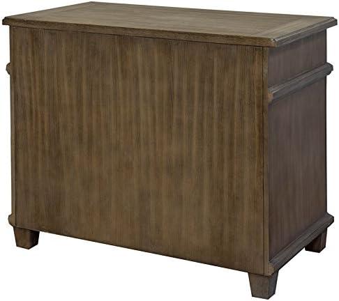 Carson Double Pedestal Desk Brown - Martin Furniture: Solid Wood, Veneers, No Assembly Required