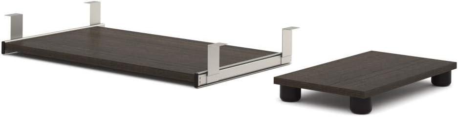 Bestar Embassy 27W Keyboard Tray and CPU Stand in dark chocolate