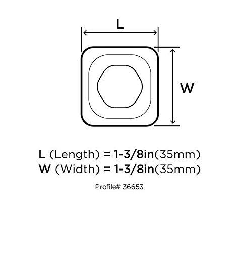 Glacio 1 3/8" Length Square Knob