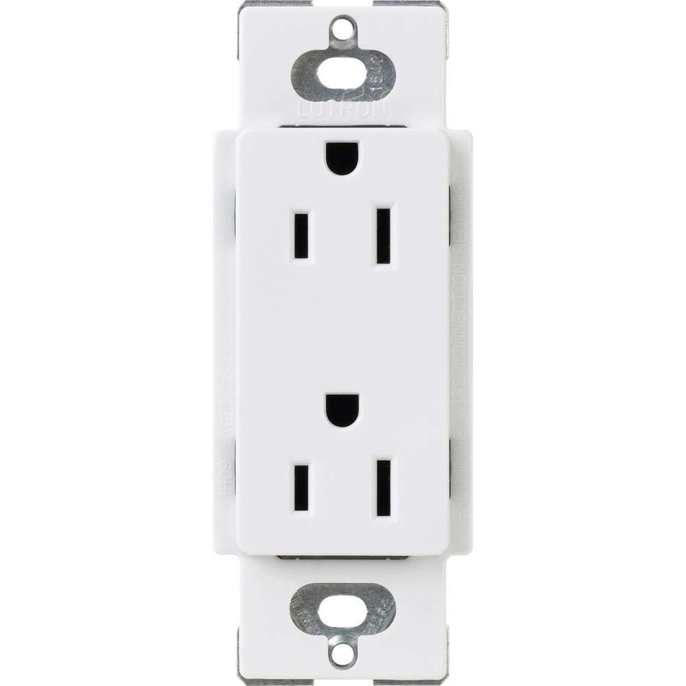 White Tamper Resistant Duplex Electrical Outlet