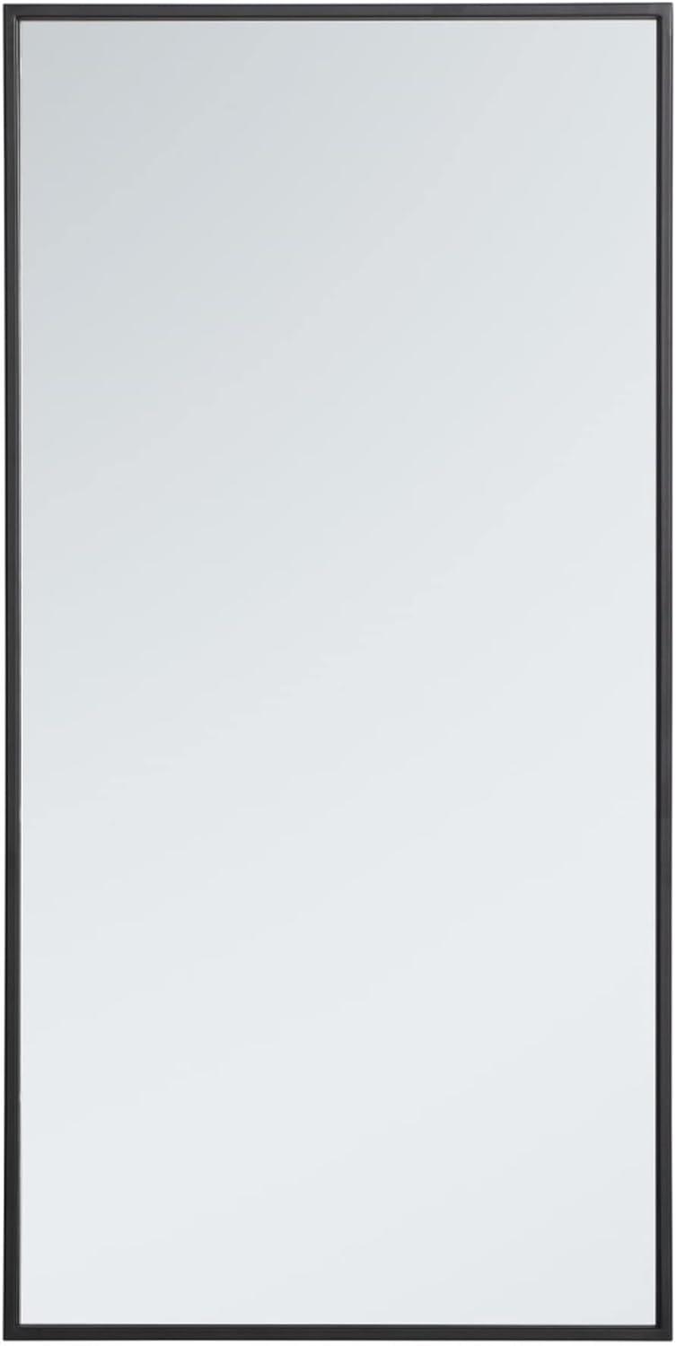 Elegant Lighting Metal frame rectangle mirror 18 inch in Black