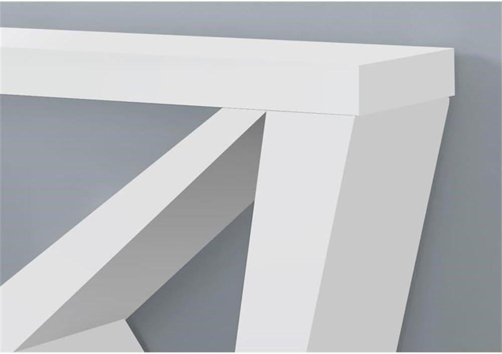 Monarch Specialties Accent Table Console Entryway Narrow Sofa Living Room Bedroom White Laminate Contemporary Modern