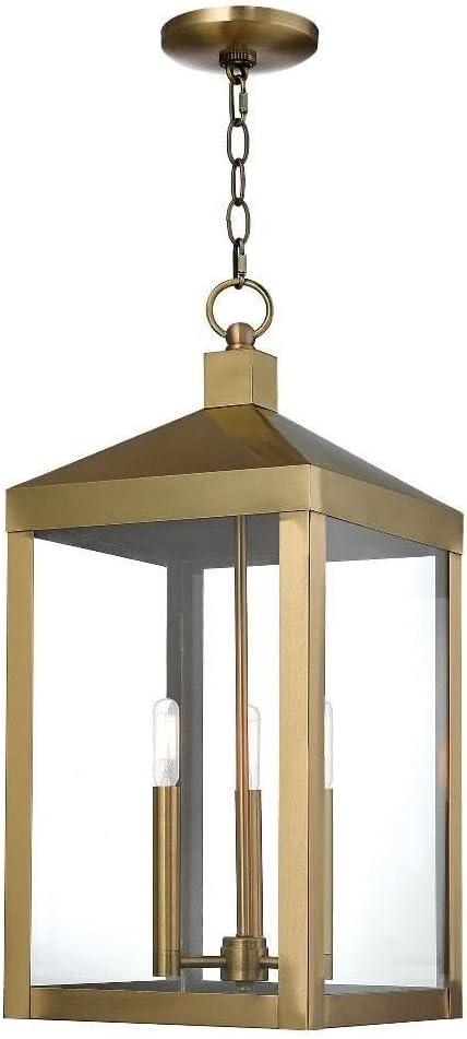 Livex Lighting Nyack 3 - Light Pendant in  Antique Brass