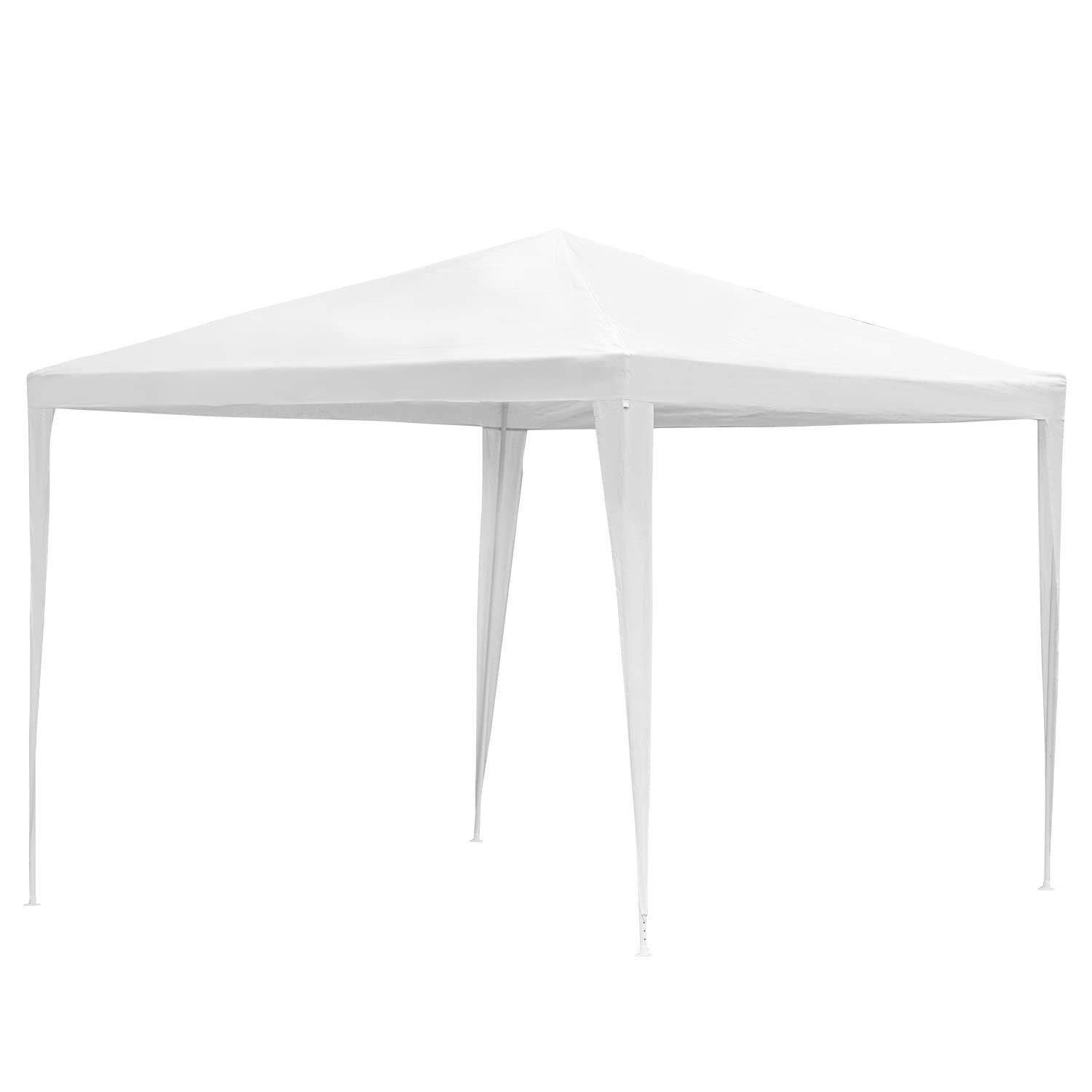 XF XINFENG 10'x10' Outdoor Wedding Party Canopy Tent, Camping Shelter Waterproof Outdoor Party Tent White Patio Gazebo Canopy Tents for BBQ Pavilion Canopy Cater Events