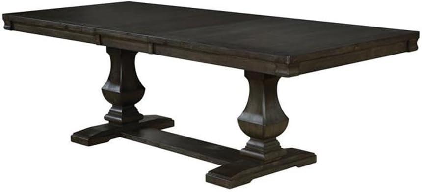 Furniture of America Lemieux Solid Wood Expandable Dining Table in Espresso