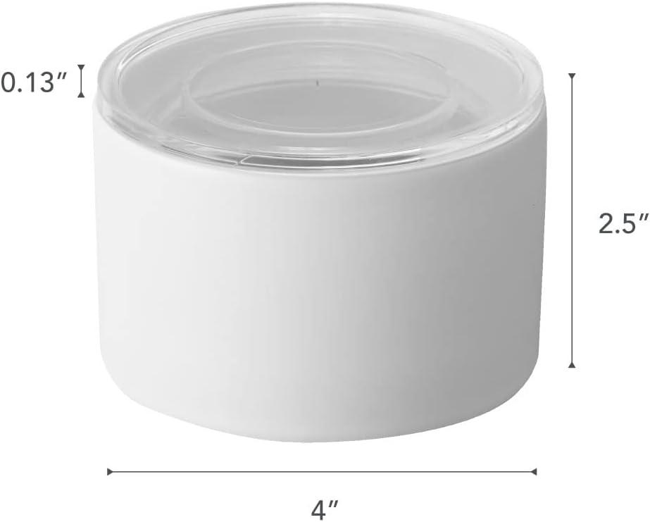 Small White Ceramic Food Storage Canister with Airtight Lid