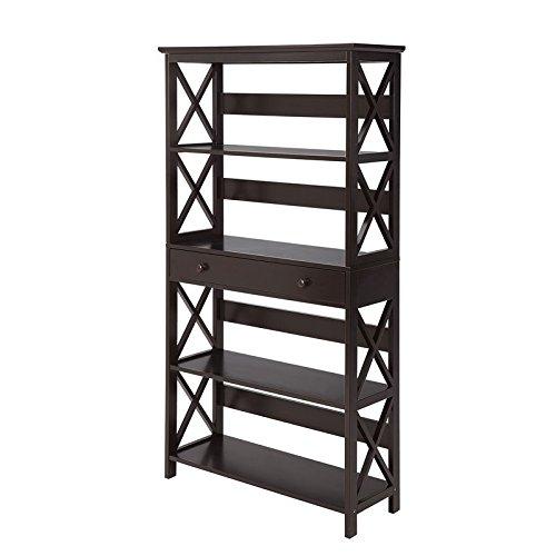 Convenience Concepts Oxford 5-Tier Bookcase with Drawer, Multiple Finishes