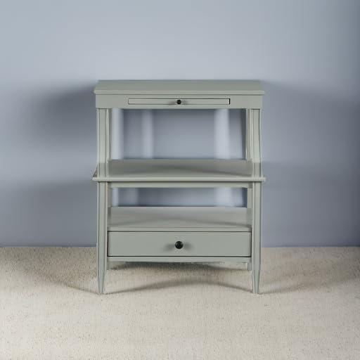 Comfort Pointe Newton Antique Gray Wood 1-drawer Storage Nightstand