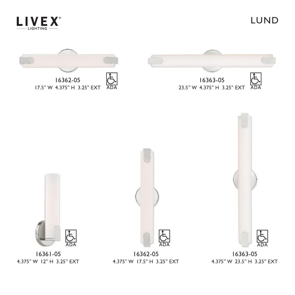 Livex Lighting Lund - Light Sconce ,  Brushed Nickel