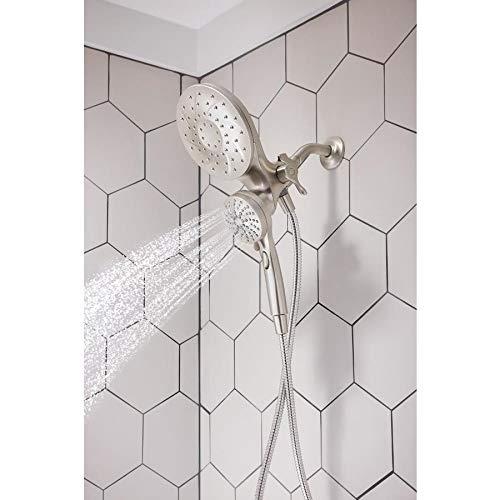 Moen Magnetix Engage 6.0 -Spray Spot Resist Brushed Nickel 6.75-in Round Handheld High Pressure Rain Shower Head 2.5 GPM