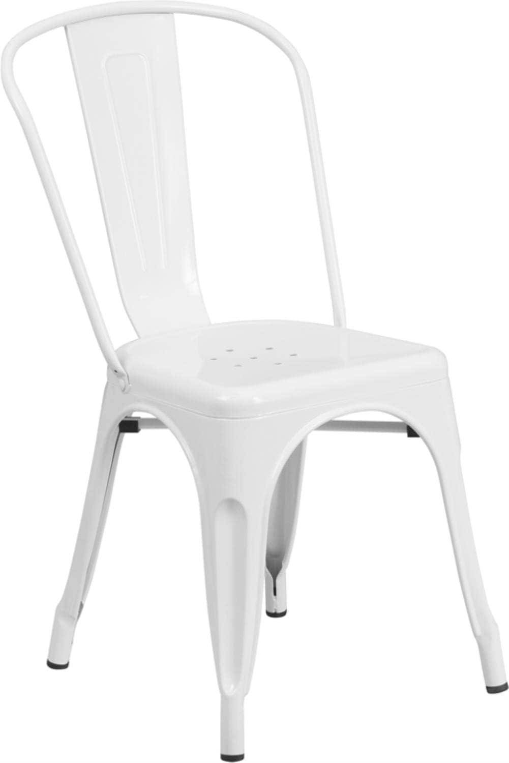 Flash Furniture Commercial Grade Metal Indoor-Outdoor Stackable Chair