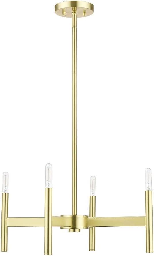 Livex Lighting Copenhagen 4 - Light Chandelier in  Satin Brass