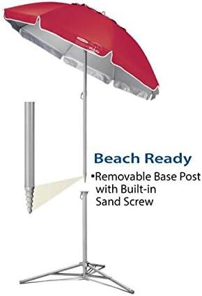 Red Adjustable Portable Sun Shade Beach Umbrella