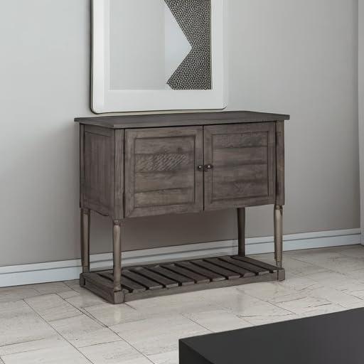 Signature Design by Ashley Casual Lennick Accent Cabinet  Antique Gray
