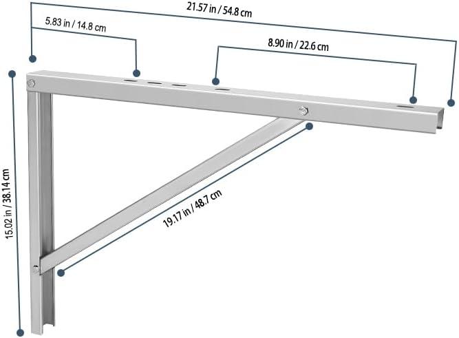 Heavy-Duty Stainless Steel Wall Mount AC Bracket Set