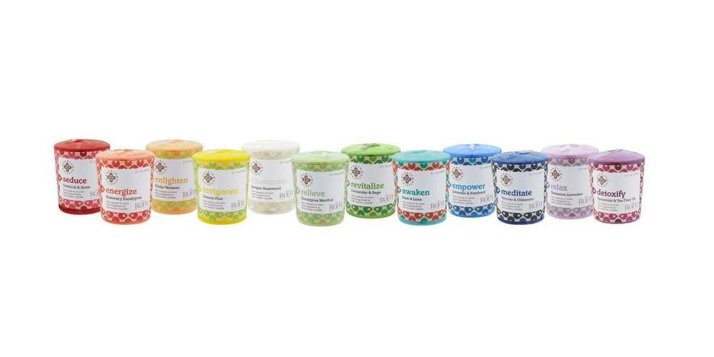 Root Candles Seeking Balance Relieve Eucalyptus Menthol Scented Votive Candle (Set of 18)
