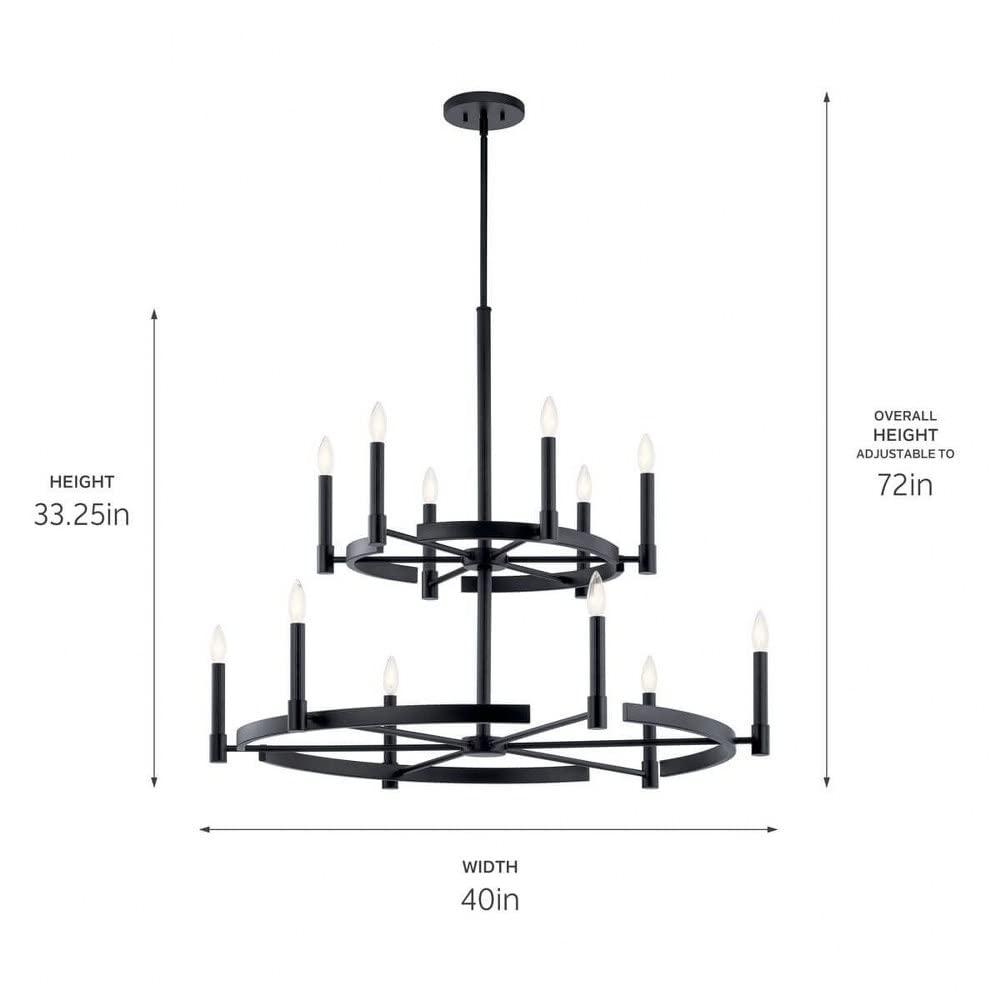Kichler Lighting Tolani 12 - Light Chandelier in  Black