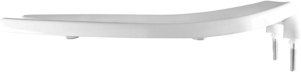 2155CT Commercial Heavy Duty Open Front Toilet Seat, No Lid, Never Loosen, ELONGATED, Plastic, White