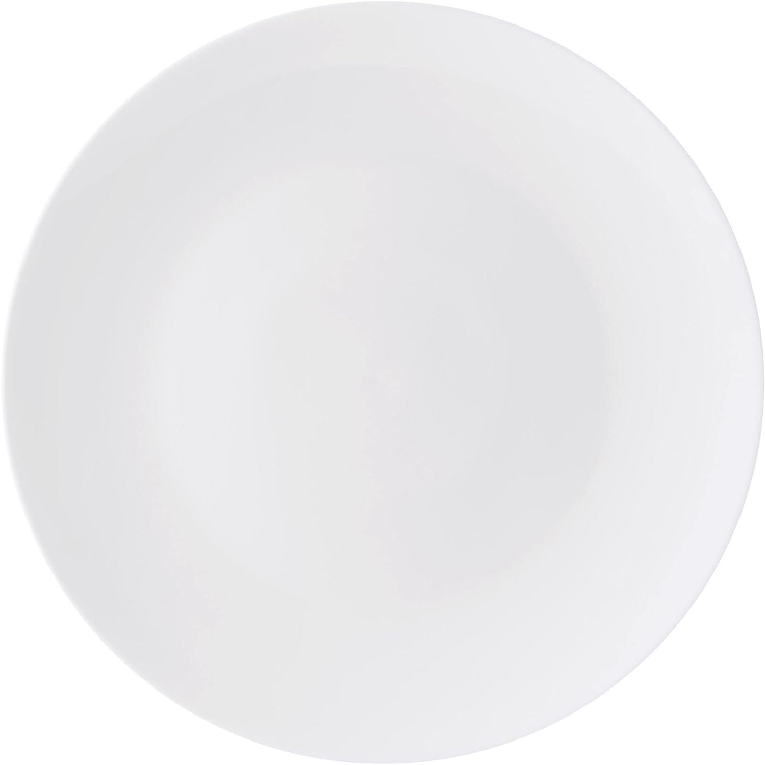 White Porcelain 12-Piece Round Dinnerware Set, Service for 4