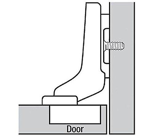 Blum Clip top BLUMOTION Soft Close Hinges, 110 Degree, Self Closing, Frameless, with Mounting Plates and Hinge Cover Plates (Inset - 2 Pack (1 Pair))