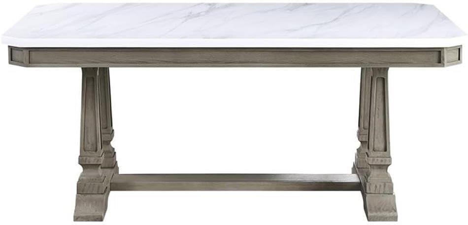 Holdean Faux Marble Top Dining Table