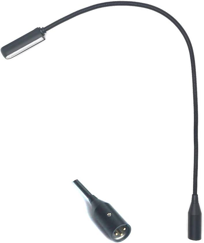 22-Inch Adjustable White LED Gooseneck Lamp with Dimmer