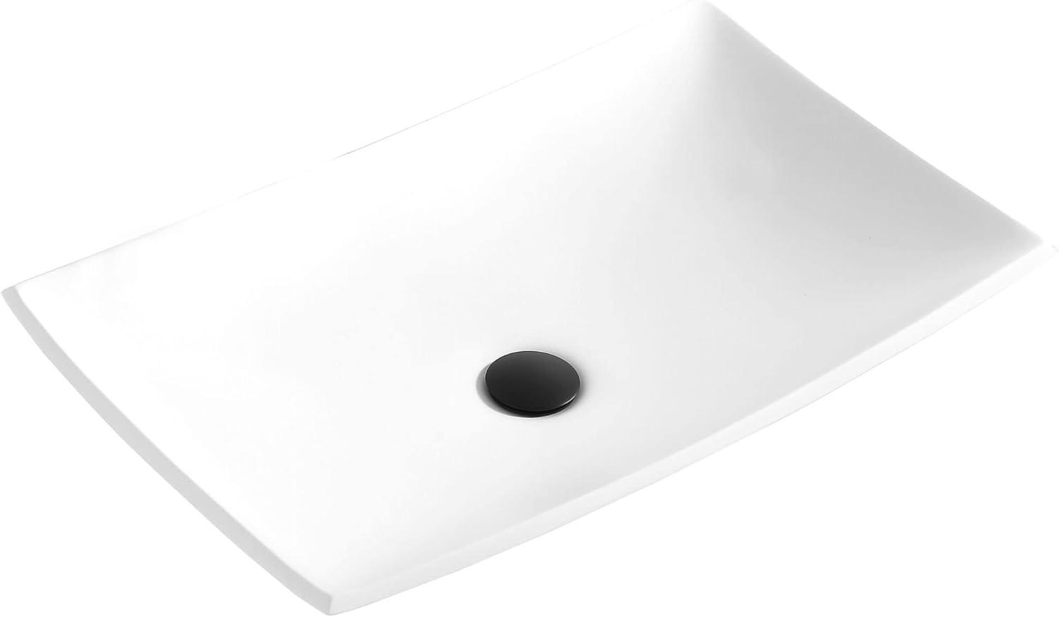 Karran Quattro 25-1/4'' X 15-1/2'' Matte White Acrylic Rectangular Vessel Sink