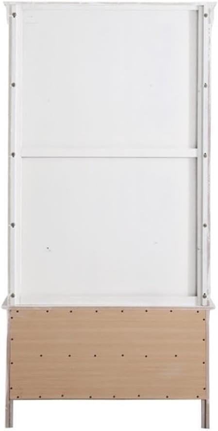 Glory Furniture Louis Phillipe 2 Drawer Armoire in White