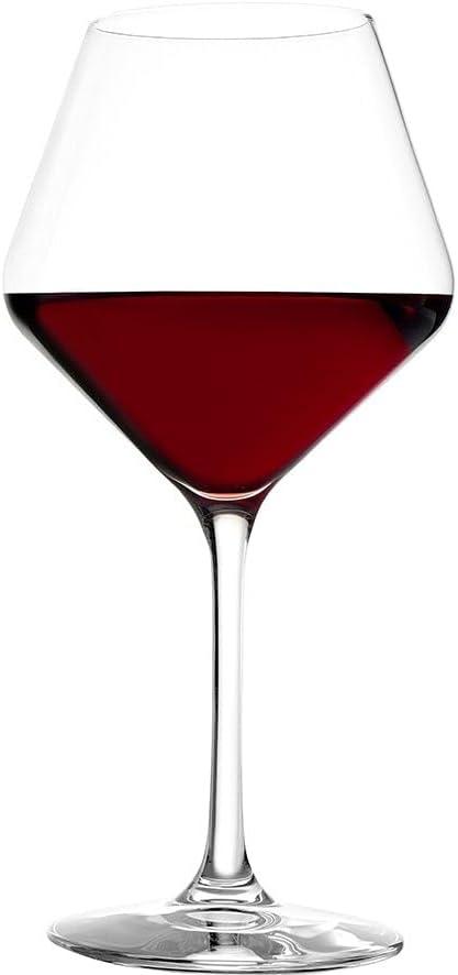 Elegant Clear Crystal Conical Wine Glasses Set of 6