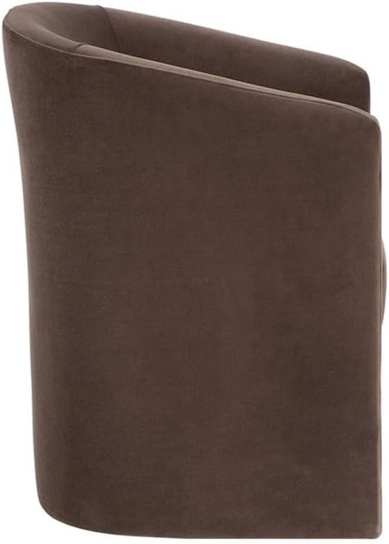 Iris Upholstered Dining or Accent Chair in Cocoa Velvet