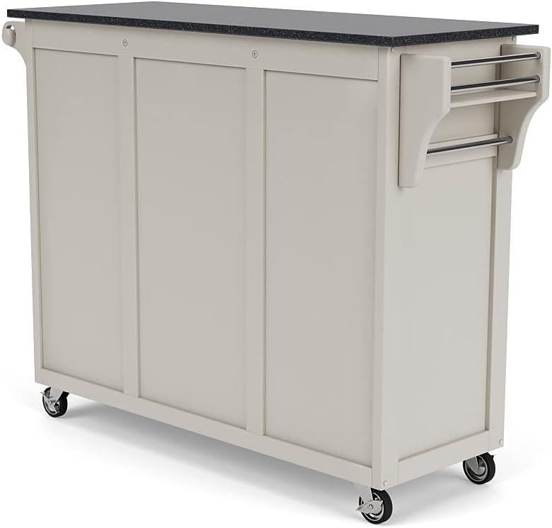 Homestyles Create-a-Cart Wood Rolling Kitchen Cart in Off White