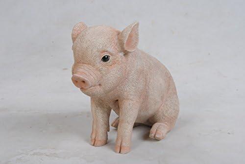 Hi-Line Gifts Baby Pig Outdoor Garden Statue - 7.5"