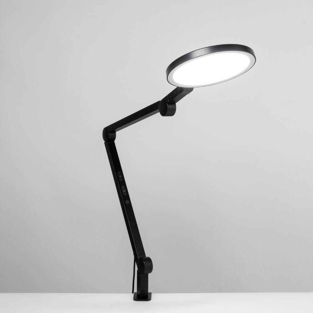 Adjustable Black Clip-on LED Desk Lamp