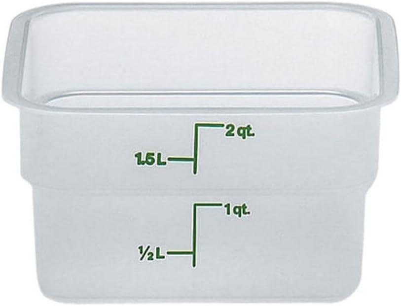 Cambro Translucent 2QT Square Food Container 2SFSPP190