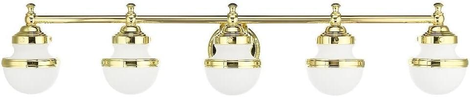 Livex Lighting Oldwick 5 - Light Vanity in  Polished Brass