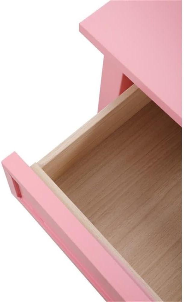 Glory Furniture Newton 2 Drawer Nightstand in Pink