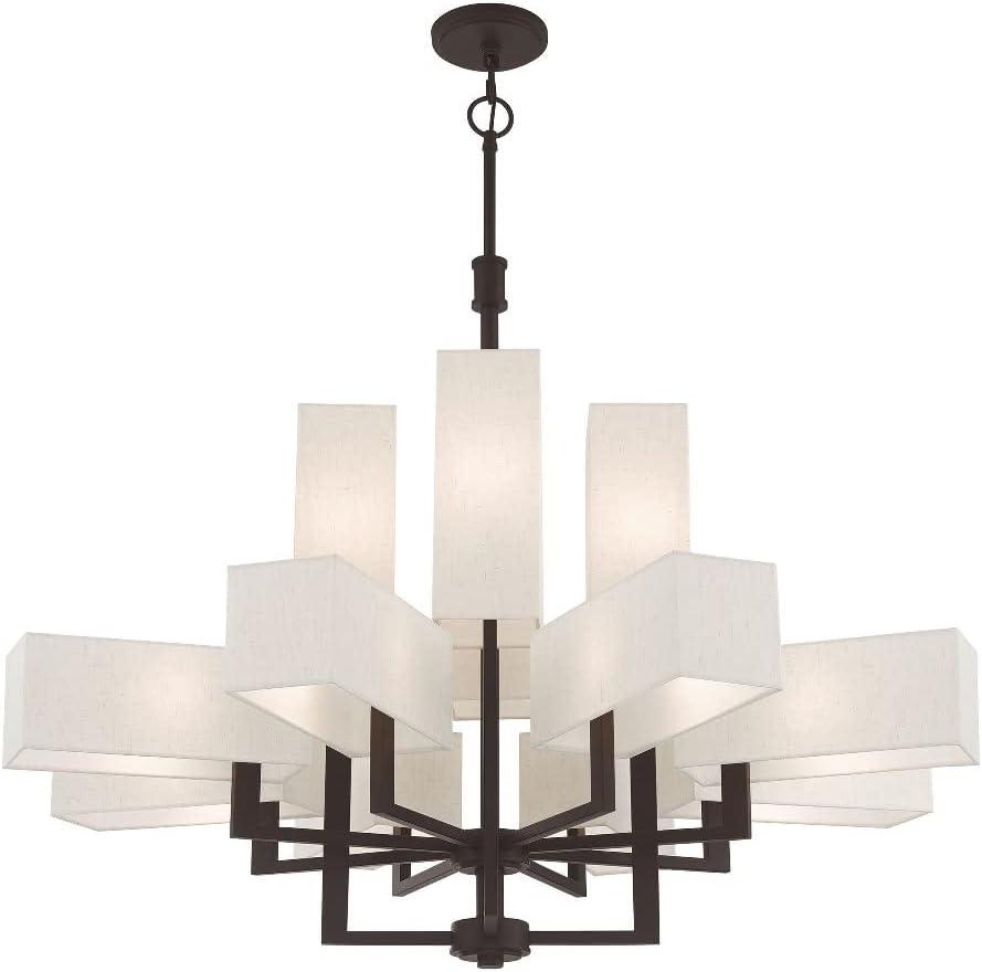 Livex Lighting Rubix 12 - Light Chandelier in  Bronze
