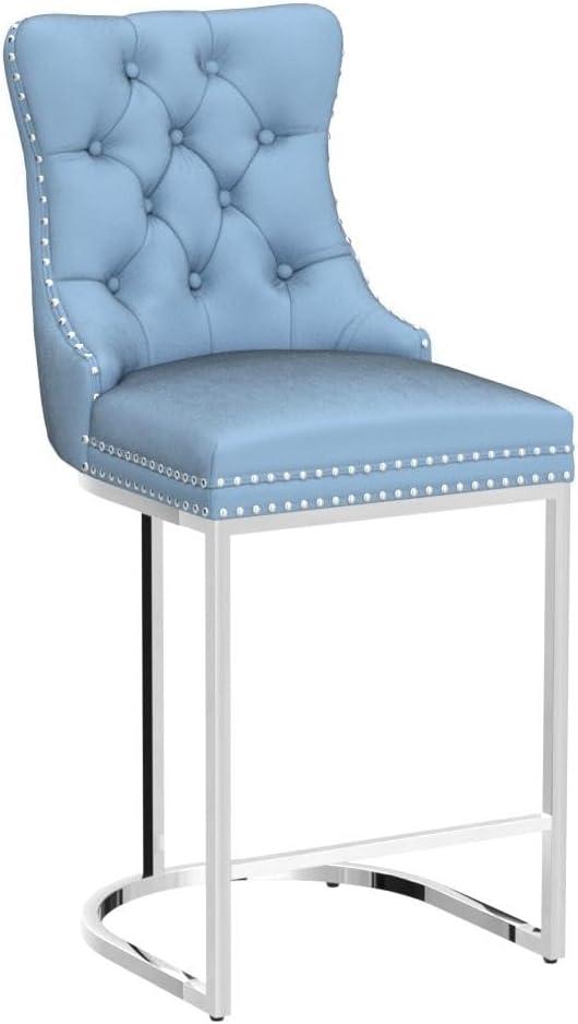 Jermon Upholstered Counter Stool with Metal Frame