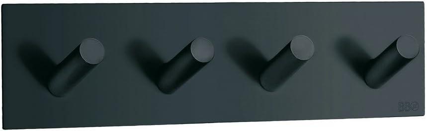 Black Matte Stainless Steel Quadruple Wall Hook